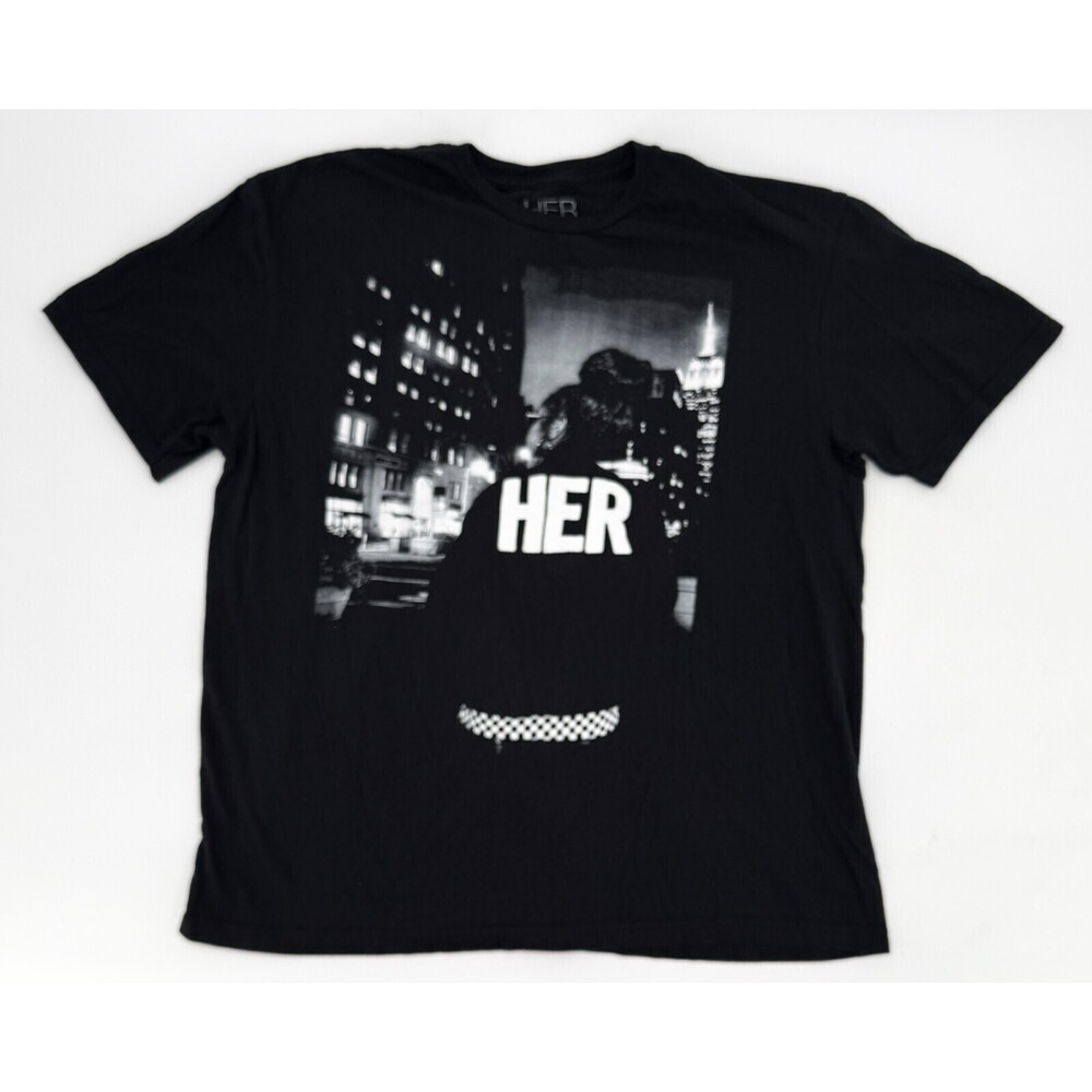 H.E.R. HER Shirt Adult Large Black Graphic T-Shirt R&B Music Concert Tour